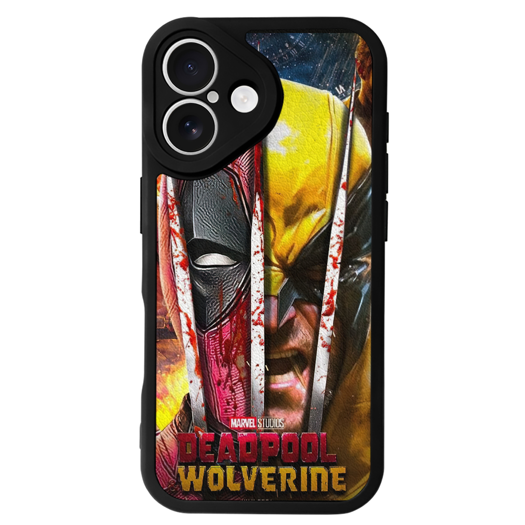 （画像用） Deadpool デッドプール 【iPhone 16シリーズ対応】シリコンスマホケース（レザー調） 材質：シリコン